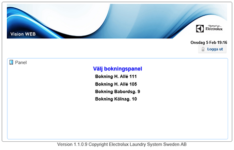 Val av bokningspanel
