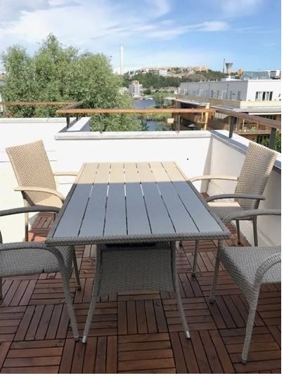 Den gemensamma terrassen på Babordsgatan 11